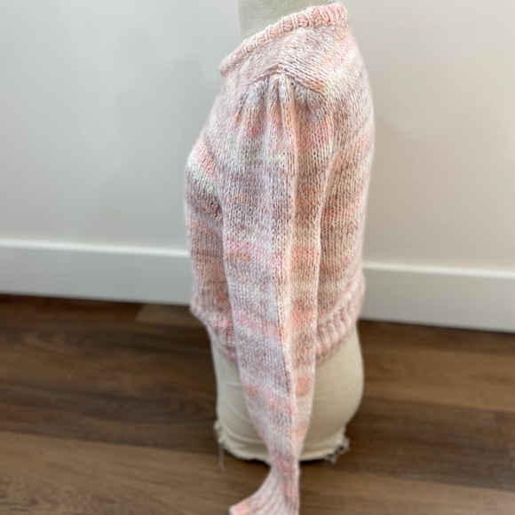 CYBER SALE🕊️wilde fable pastel color block knit crop sleeve rainbow sweater - Picture 2 of 6